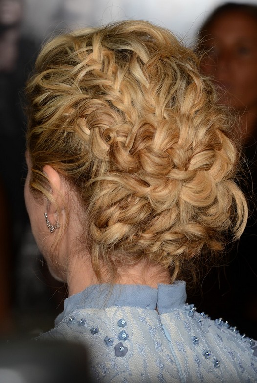 Back View of Brittany Snow Braided Updo for Thick Hair