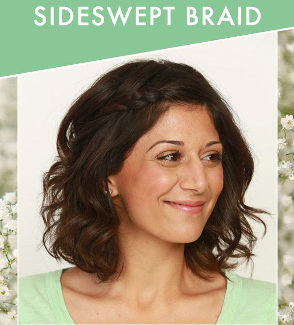 Diy Wedding Hairstyles The Sideswept Braid For Medium Hair