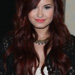 Demi Lovato Long Red WAvy Hairstyle