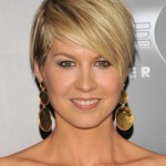 Jenna Elfman Layered Razor Cut with Side Swept Bangs for 2015