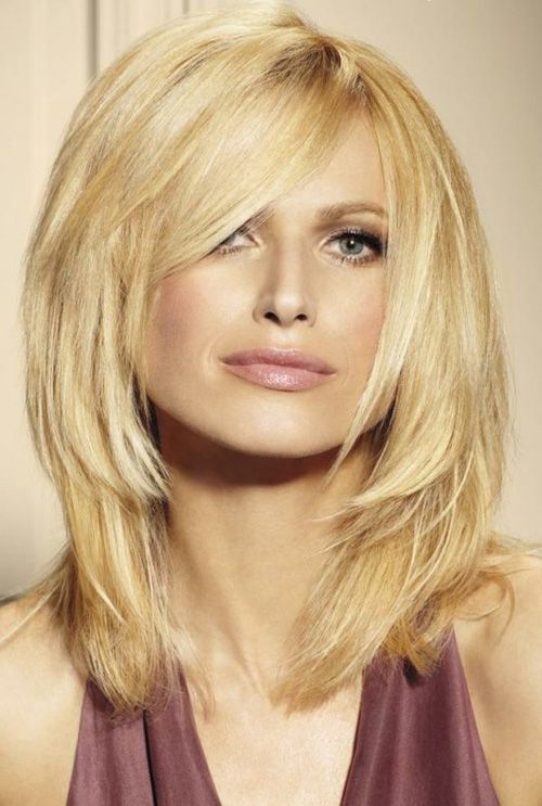 Layered Blonde Hairstyle with Bangs - Hairstyles Weekly