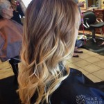 Trendy Long Brown to Blonde Ombre Hair with Waves