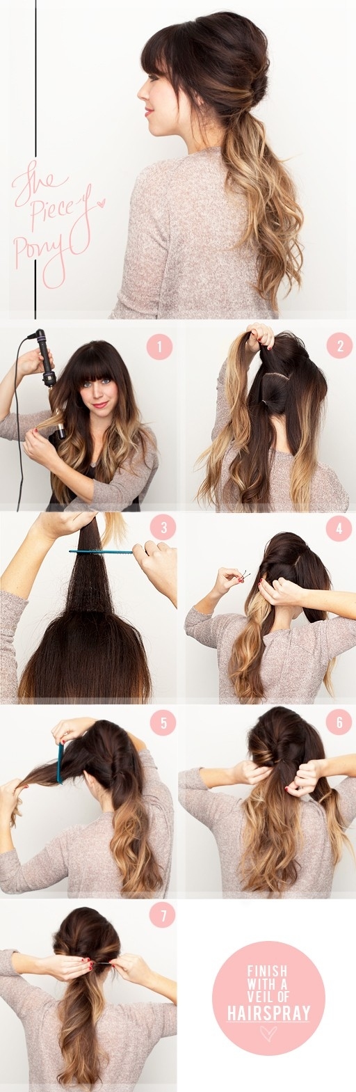 Ombre Ponytail Hairstyle Tutorial for Summer