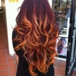 Red Ombre Hair Color for Thick Hair