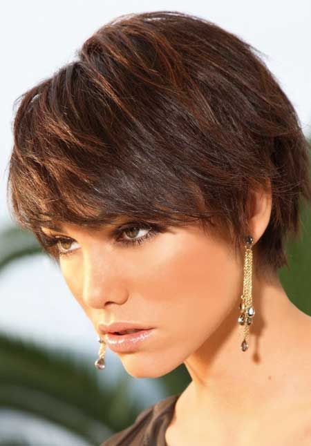 Trendy Layered Short Haircut for Thick Hair