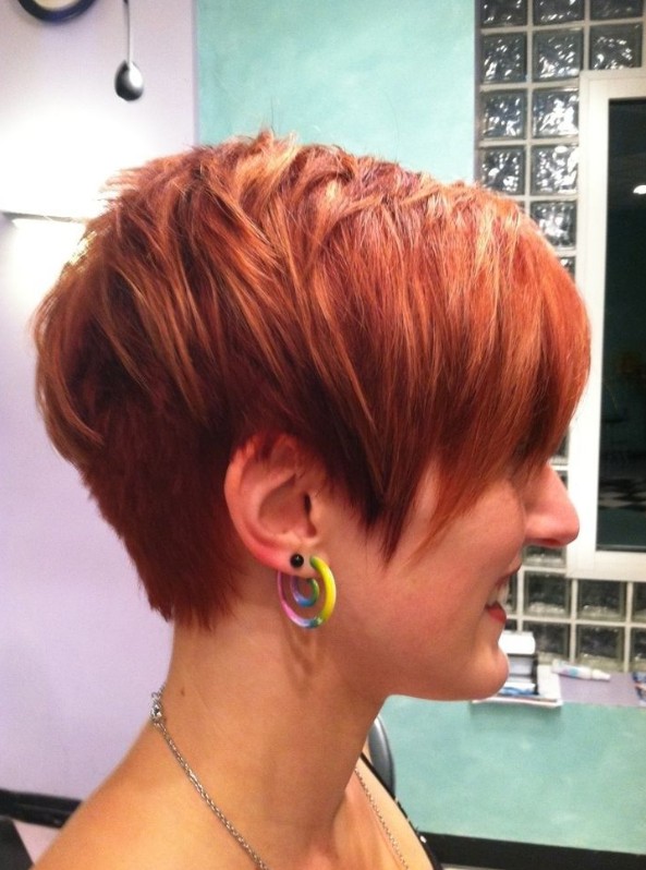 Cool Red Short Haircut for Women