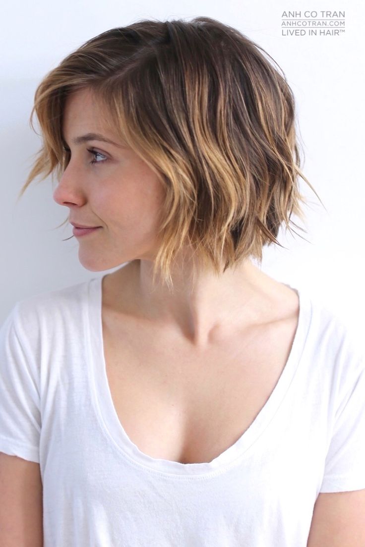 side view of short hairstyle 