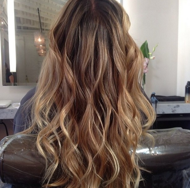 Dark golden blonde highlights