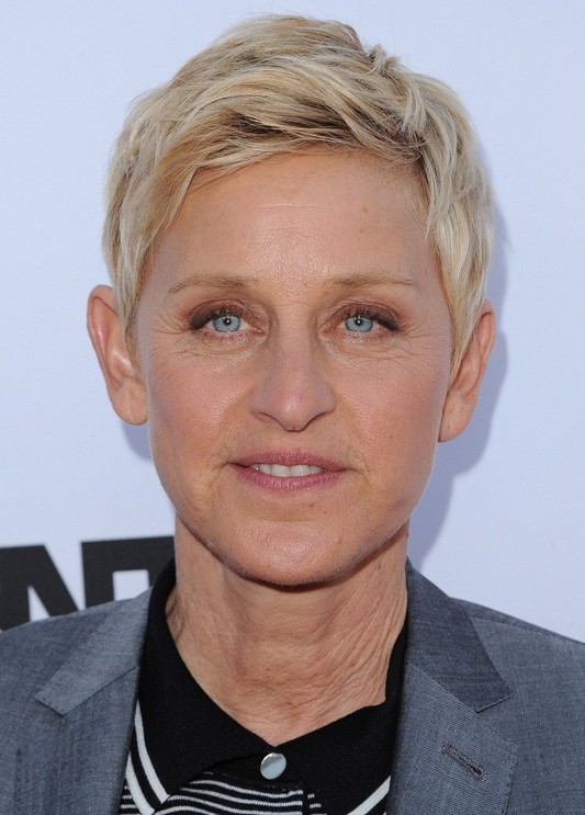 Ellen Degeneres Layered Short Pixie Cut for Women Over 50