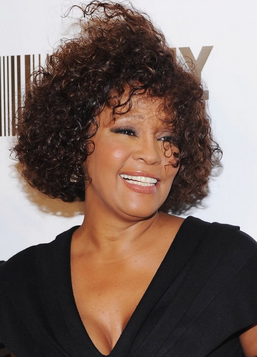 Whitney Houston Short Curly Hairstyle For Black Women Hairstyles