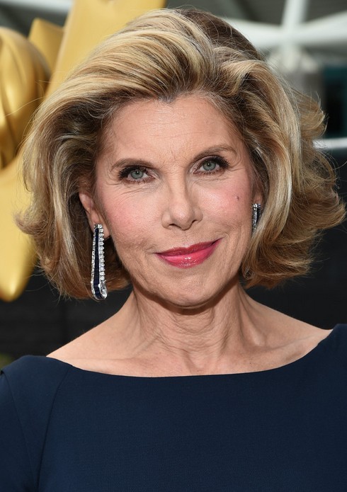 Christine Baranski Layered Short Thick Haircut For Women