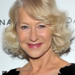 Helen Mirren Layered Bob Hairstyle with Curls for Women Over 60