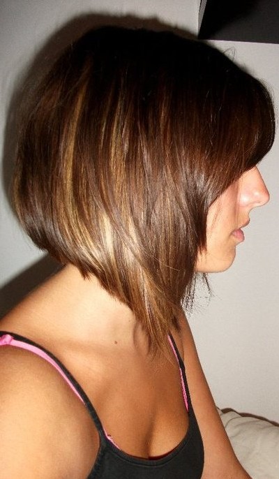 Side View of Graduated Bob Hair Style