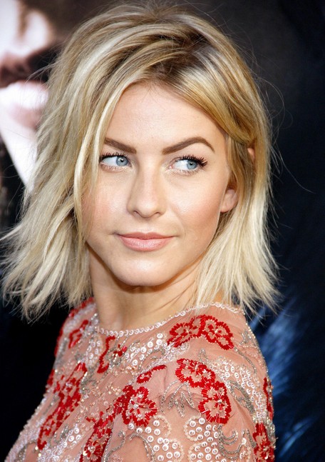 Julianne Hough layered messy bob haircut for women