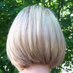 Medium sandy blonde bob with a hint of highlights