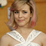 Rachel McAdams short hairstyle with side swept bangs for women