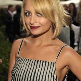 Nicole Richie short bob hairstyle with bangs