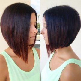 Side View of A-line Bob Hairstyle