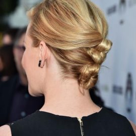 Back View of Elizabeth Banks Hair Knots