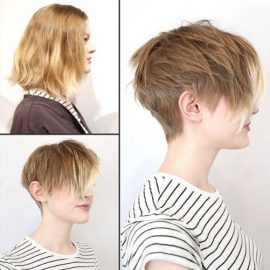 Feminine short haircut for women