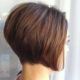 Side View of Graduated Bob Hairstyle for Short hair