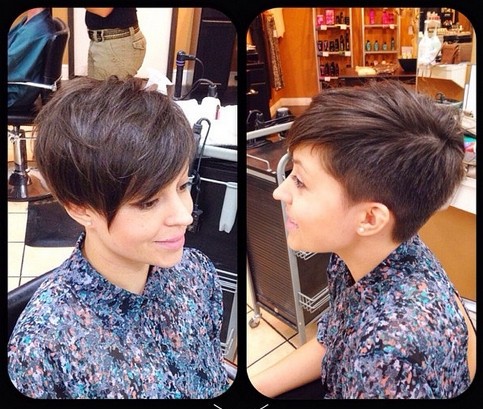 Pretty short pixie cut for summer