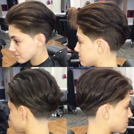 Short Comb Over Hairstyle for Women