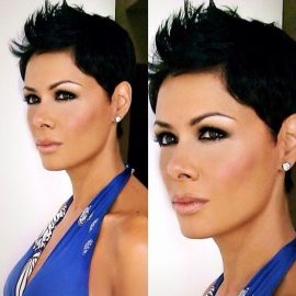 Short Spiked Black Haircut for Women