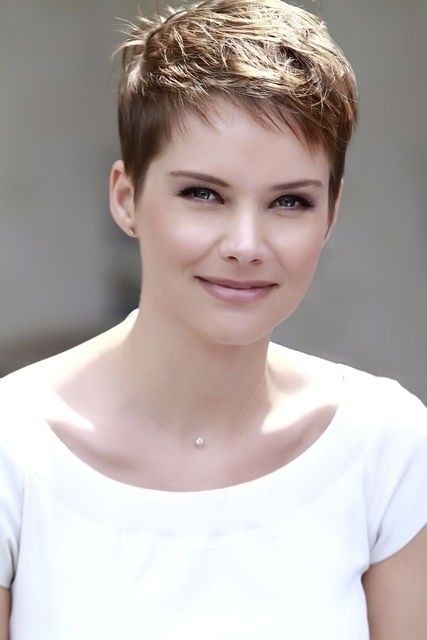 Very Short Haircut for Office - Feminine Straight Pixie Cut