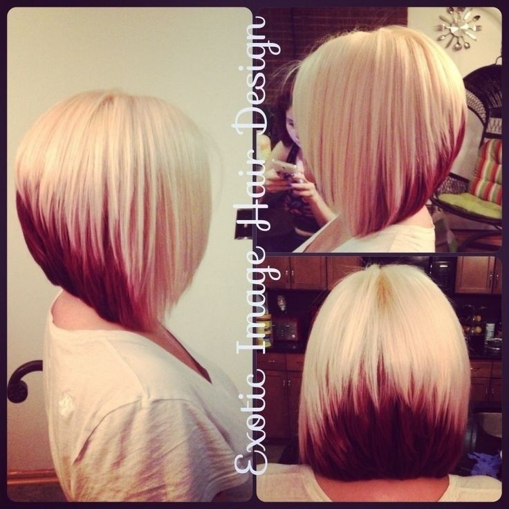 Short Blonde To Pink Ombre Graduated Bob Cut Hairstyles Weekly