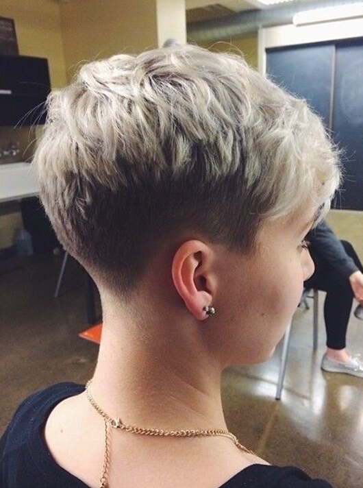 summer hair idea grey/silver pixie cut for any ages