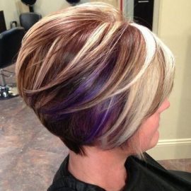 Side View of short bob hair style with layers