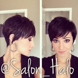 Textured Pixie Cut with Bangs for medium to thick hair