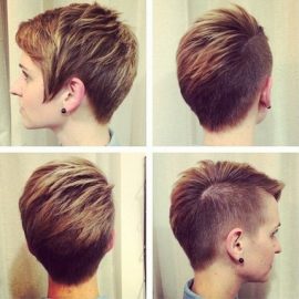 Trendy short hairstyle for women
