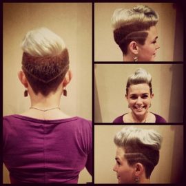 swept-back quiff hairstyle for women