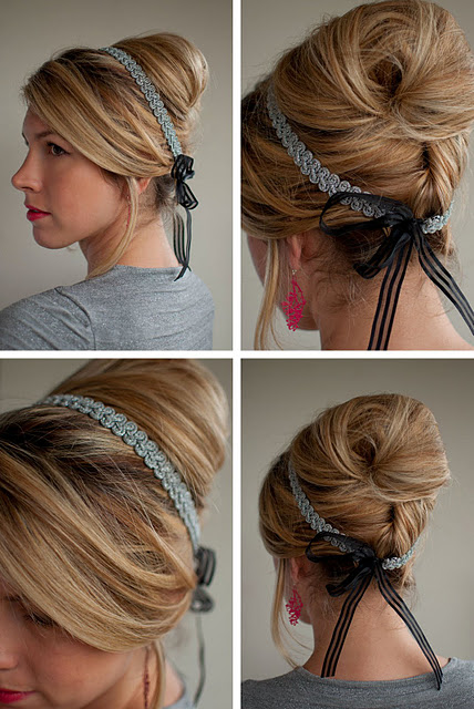 Updo Ideas 1950 S Beehive Updo With Ribbon Headband Hairstyles