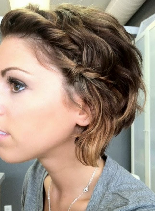 Cute Short Haircut With Braid Grow Out Pixie Cut