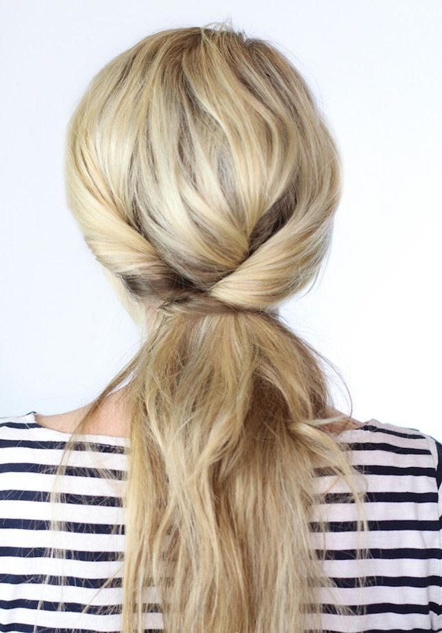 Easy Daily Hairstyle For Long Hair Twisted Blonde Hair