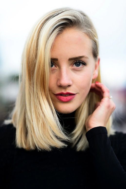 Long Blonde Bob Hairstyle For Fine Hair Lob Hairstyles Weekly