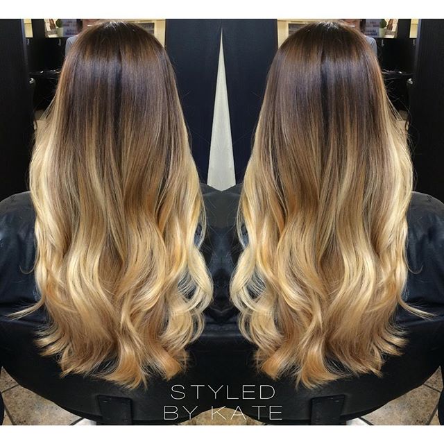 Long Wavy Brunette To Blonde Ombre Hair Hairstyles Weekly