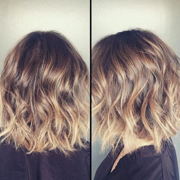 chin length wavy bob