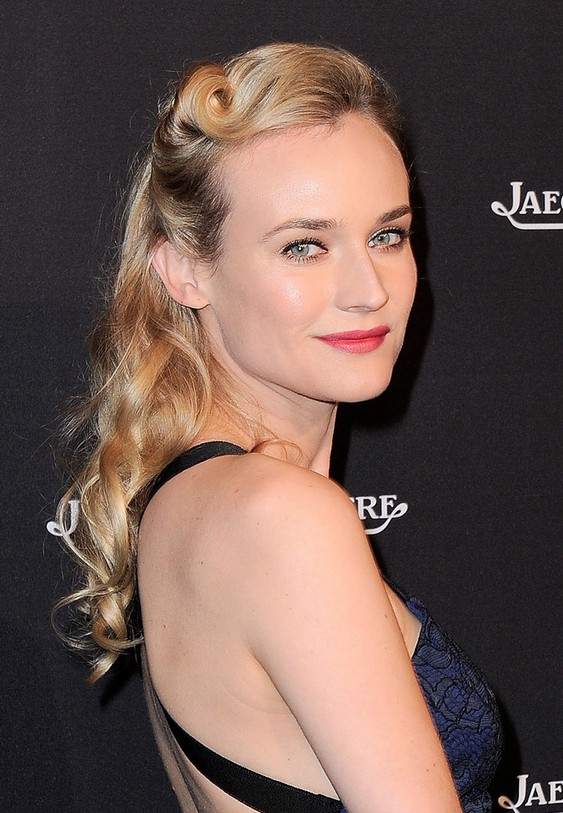 Diane Kruger 1960s Retro Hairstyle For Square Faces Hairstyles Weekly 