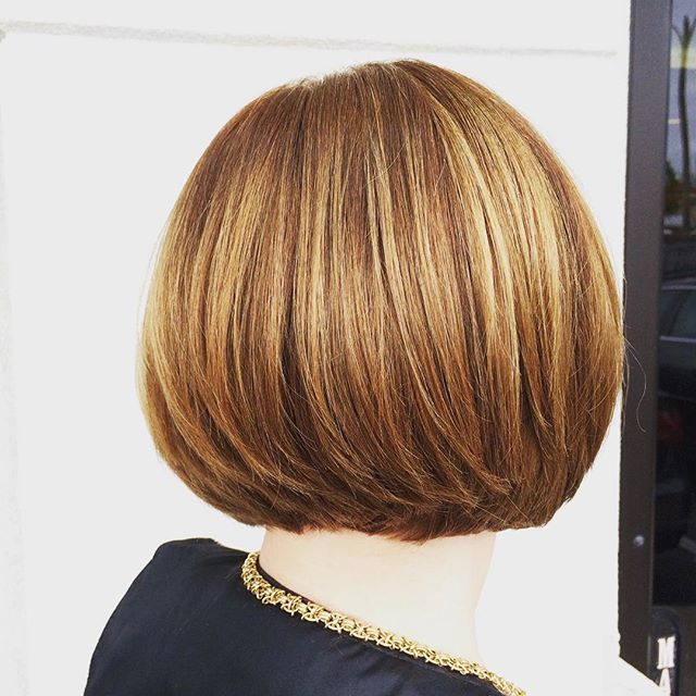 Back View Of Cute Short Graduated Bob Hairstyles