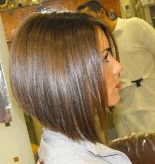 Invert A- line bob hairstyle