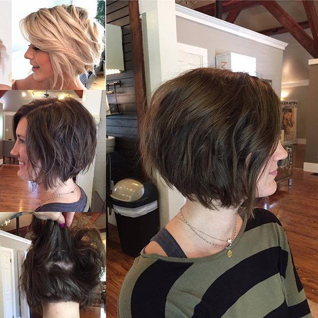 Short Messy Stacked Bob Hairstyle With Layers Hairstyles Weekly