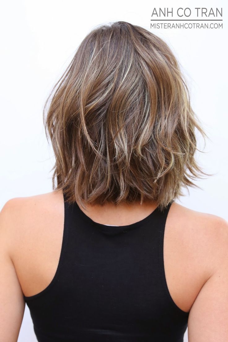 Back View Of Layered Choppy Bob Hairstyle Hairstyles Weekly