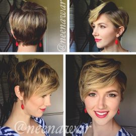 easy daily haircut - long pixie cut for women