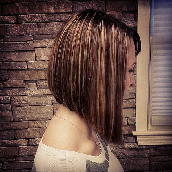 Medium Layered Angled Bob