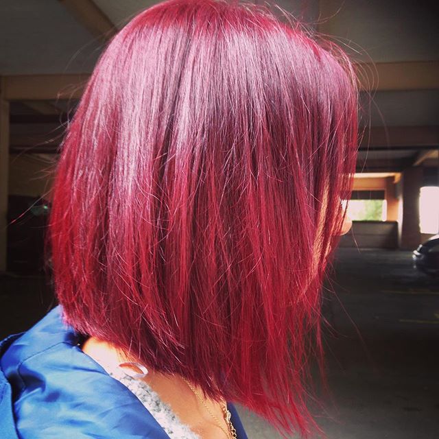 Medium Red Bob Hairstyle For Spring Hairstyles Weekly