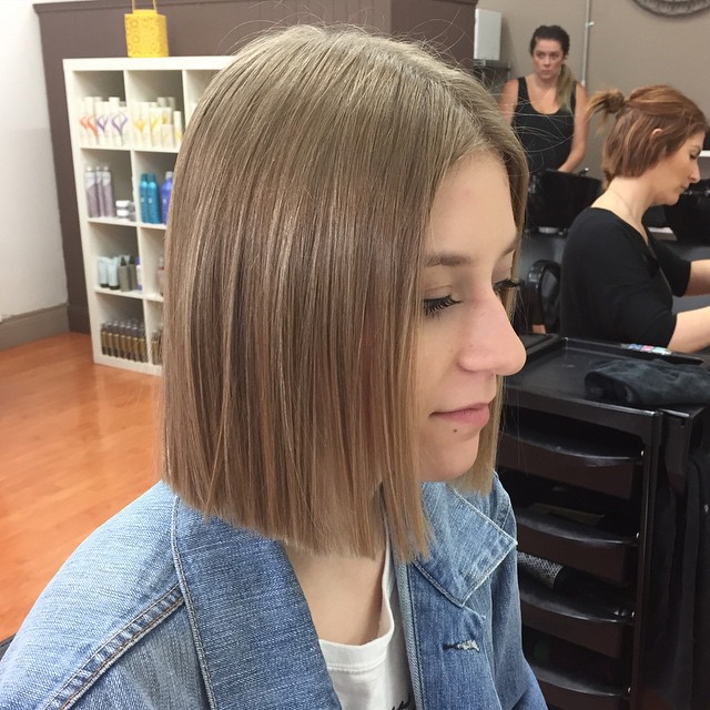 Medium Straight Bob Hairstyle For Fine Hair Hairstyles Weekly